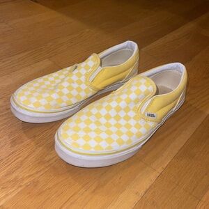 Vans Yellow Checker Slip On